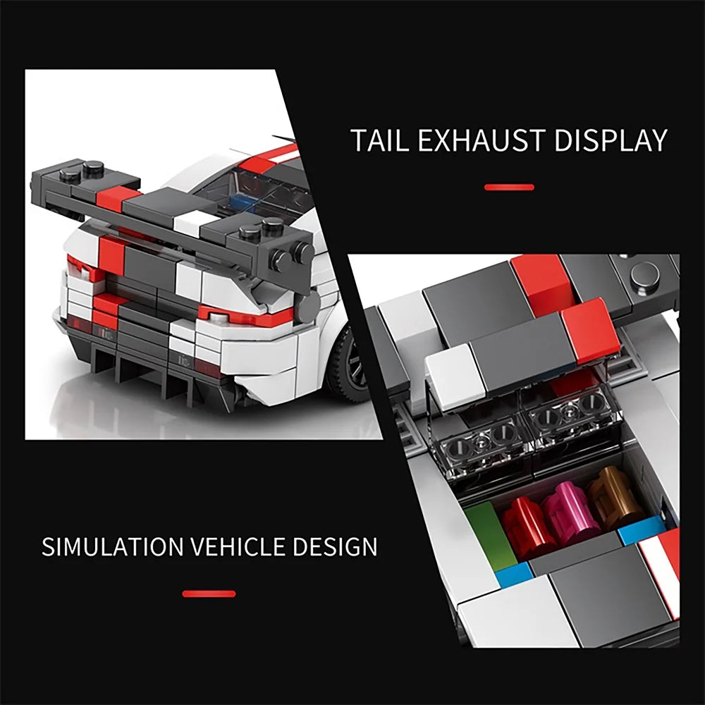 Race Car Toy Model Building Blocks Set for Adults, Collection Speed Car Vehicle Building Kit, Gift for Kids, Boys Girls 8-12 - CADA BRICKS®