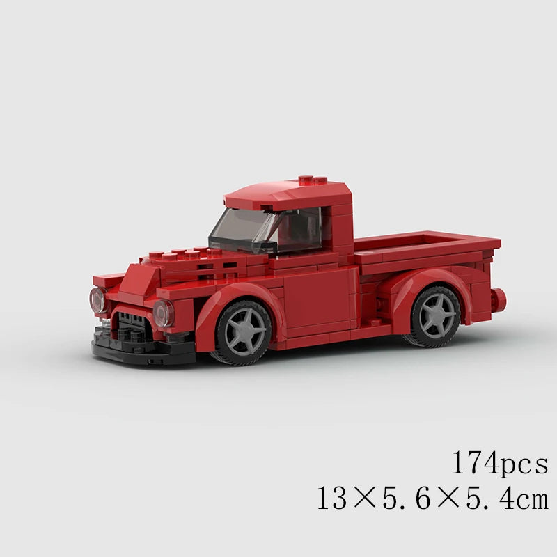 City Truck Vehicle Pickup Heavy Cargo Transport Model Building Blocks Machinery Shop Van Creative Carriage Harvester Car Kid Toy - CADA BRICKS®