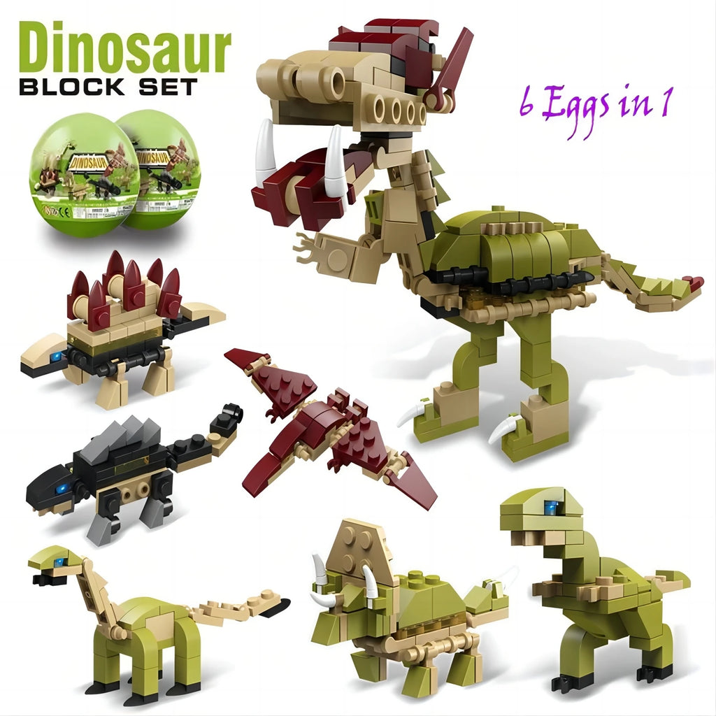 Jurassic World Building Blocks Twisted Egg Truck Dinosaur Eggs Car Train Racing Set Compatible Legodinosaur Toy Children's Gifts