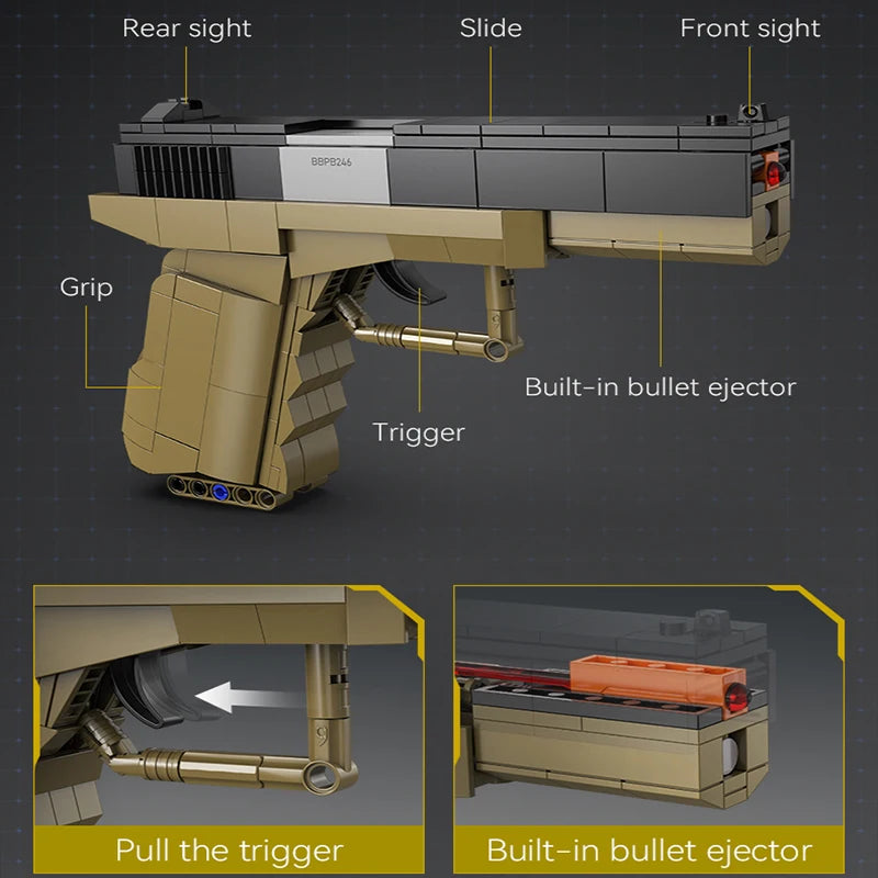 Cada SWAT Military WW2 Weapon Spear Building Blocks Compatible City Police For Pistol GUN Blocks Toys Bullet for Boys Gifts