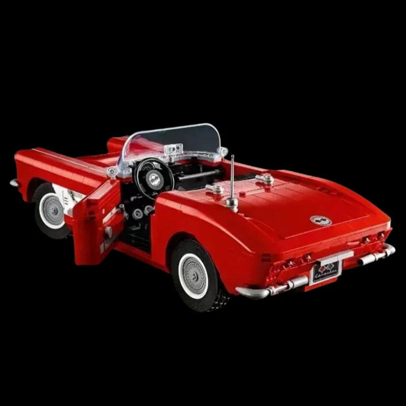 2024 Red Retro Technical Compatible 10321 Original Sport Car Building Blocks Assemble Vehicle Bricks Toys Kids Boyfriend Gift