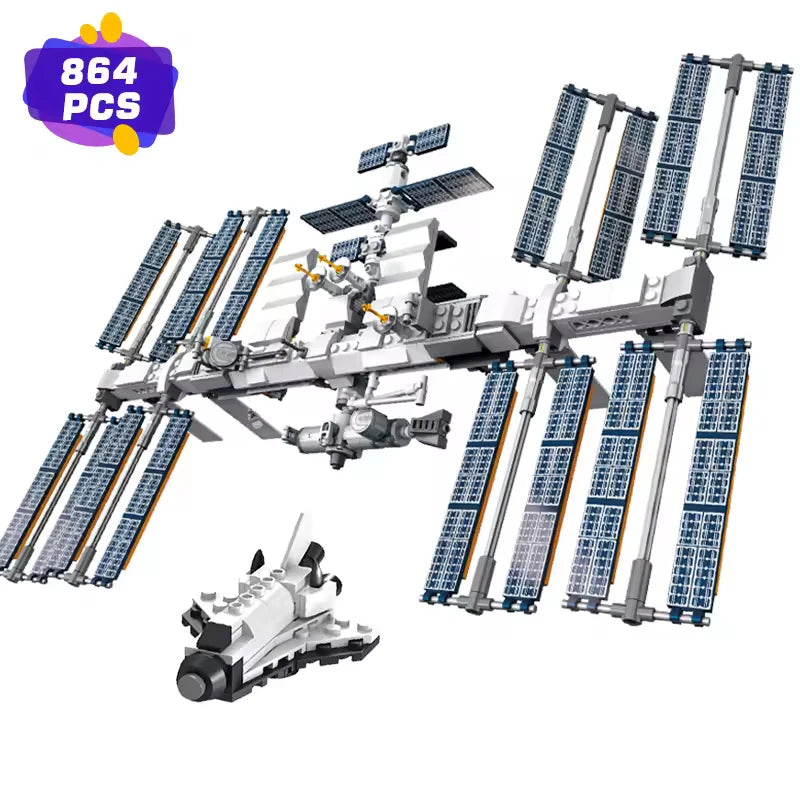864 PCS International Space Station Compatible 21321 60004 Building Blocks Bricks Shuttle Astronaut Toy Birthday Christmas Gift