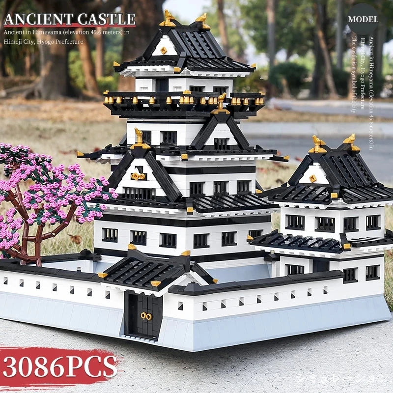 MOC 39101 Japanese Style Architecture Streetview Building Block Himeji Castle Model sets Assembly Bricks Kids Toys Christmas Gif