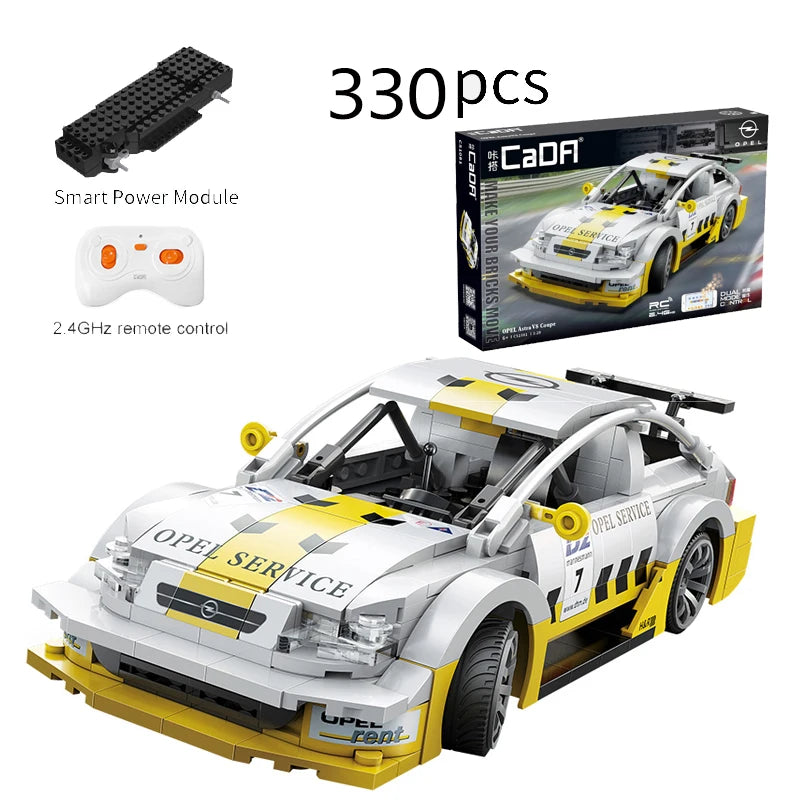 Cada Opel Astra V8 Coupe Champion Vehicle Building Blocks City Remote Control Racing Car RC Super Sports Car Children Bricks Toy - CADA BRICKS®