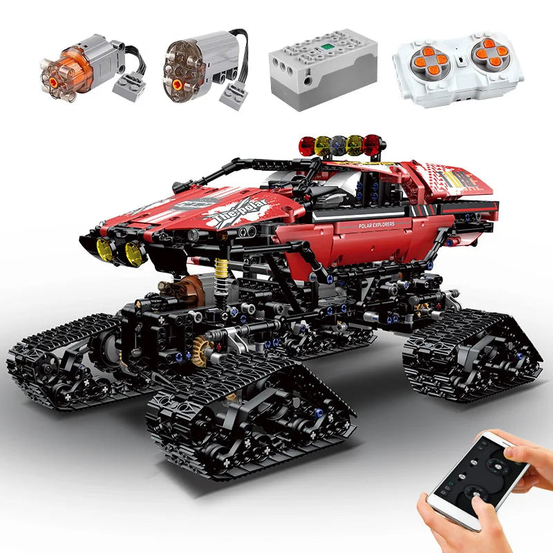 MOULD KING 18010 High-Tech Car Building Toys MOC RC Polar Exploer Model Truck Assembly Bricks Toys For Kids DIY Christmas Gifts