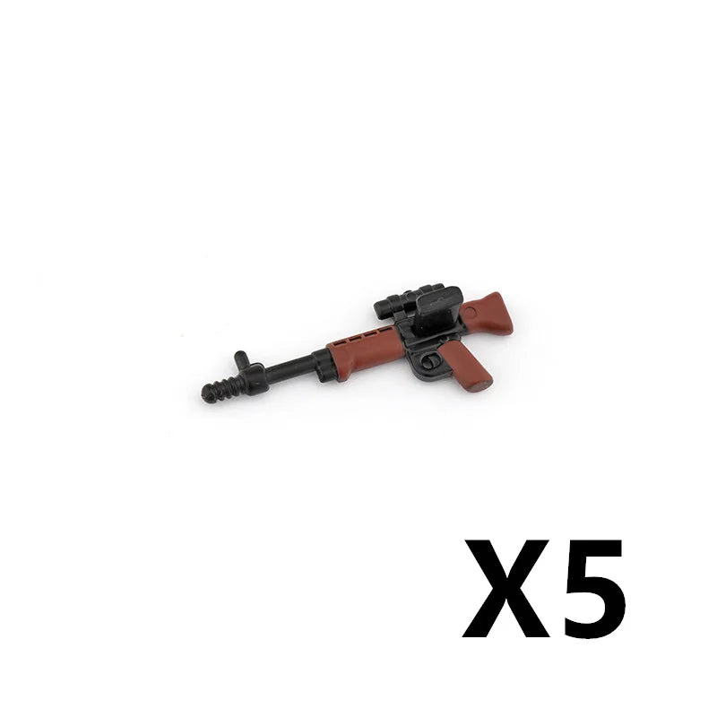 5/10 WW2 Soldier Weapons Building Block Two-color Printing Machine Rifle Submachine Sniper Guns Military Accessories Bricks C238 - CADA BRICKS®