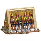 MOC 2025 Nuovo Set di Blocchi da Costruzione Piramide Faraonica Egizia Antica Architettura Tempio del Deserto Mummia Puzzle di Mattoni Giocattoli Regalo per Bambini