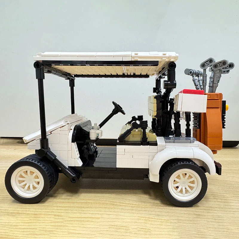 807/pcs Building Blocks Golf Cart Model Easy Operation Pullback Action Simulation Vehicle Model for Children Holiday Gift - CADA BRICKS®