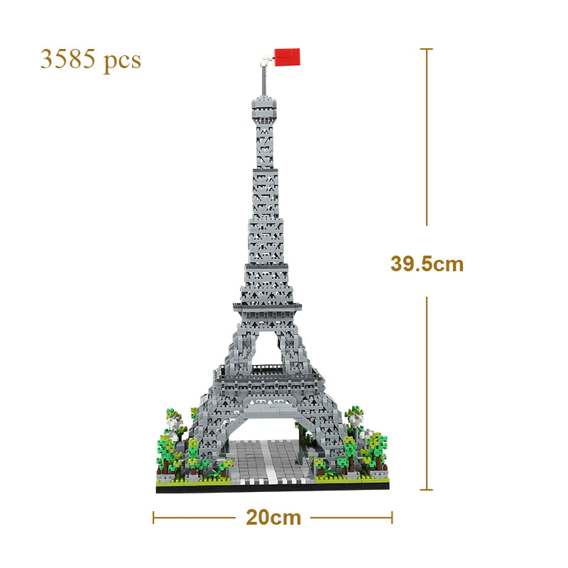 KNEW BUILT The Leaning Tower of Pisa Euro Constrution Micro Mini Building Blocks for Adult Child Toys Set Roma Colosseum Bricks