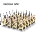 24pcs WW2 Military Army Soldier Soviet US UK German France Building Blocks Set Model Bricks Action Figures Weapon Toys Kids Gift - CADA BRICKS®