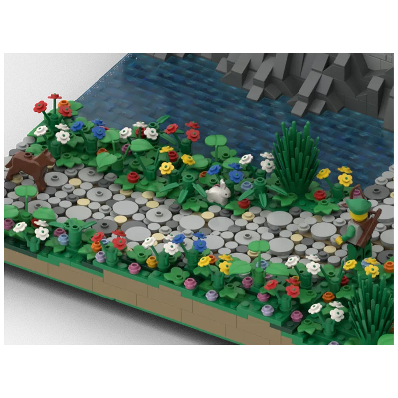 MOC The Highstone Fortress Lion Kingdom Street View Castle Architecture Building Blocks Model Toys Bricks Aldult Children's Gift