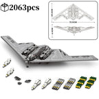 Blocchi da Costruzione Militare Tecnico USA B2 Ghost Stealth Ghost Bombardiere Caccia Modello Missile Speciale Seconda Guerra Mondiale WW2 Mattoncini Giocattoli per Bambini