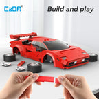 Cada 1:20 328 Pcs City Technological RC Racing Car App Building Blocks Remote Control Speed Vehicle Bricks Toy Holiday Gifts - CADA BRICKS®