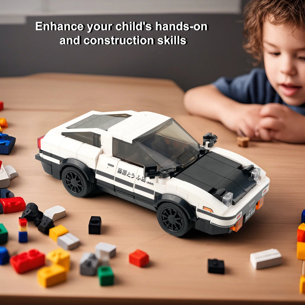 Mould King 27013 AE86 Initial D Car Models Building Sets with Display Case Collectible Model Car Kits Race Car Building Blocks - CADA BRICKS®