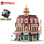 MINI Bricks European Market Street Café Villa Store House Building Blocks City Street View Scene Model Assemble Toy Kid Gifts