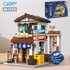 Cada LED City Japanese Style Canteen House Architecture Building Blocks Late Night Canteen Figures Bricks Toys for Kid Gifts - CADA BRICKS®