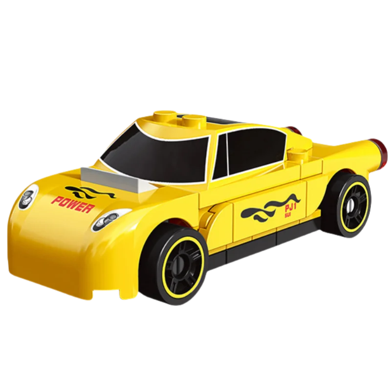 Doe-het-zelf raceauto bus bouwvoertuig ambulance terugtrekmodel bouwstenen speelgoed voor kinderen jongens compatibel met Lego