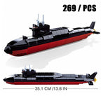 Military The Type 094 Strategic Nuclear Submarine Building Blocks Kit Classic Naval Vessels Ship War Boat Bricks Model Kids Toys - CADA BRICKS®