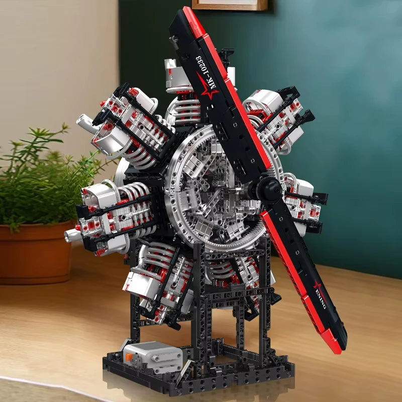 Mould King 10233 Radial Aviation Engine 2 Creative Toys MOC Blocks Toys Entertainment Model Building Blocks Christmas gift