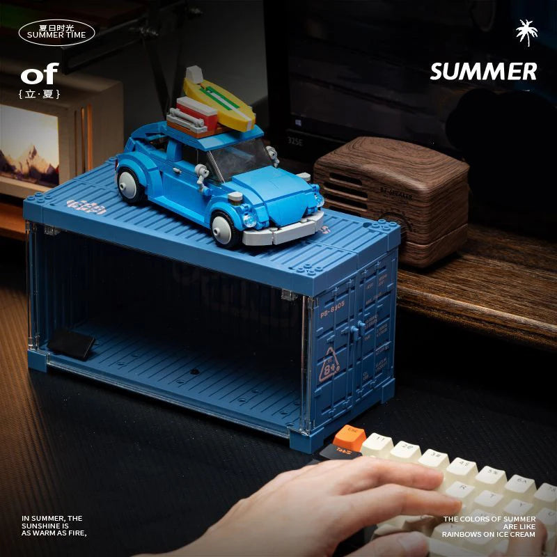 NEW IN Creative Model Classic Beetle Car Decoration Building Blocks Bricks Moc Kit Set City car DIY Toys For Boys Gifts with box