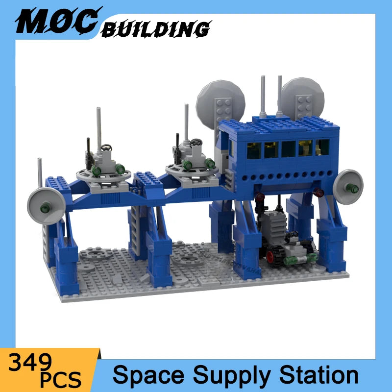 MOC Building Blocks Space Station Series Mobile Launch Control Pod Model Command Supply Base Creative Toys DIY Bricks Xmas Gifts