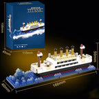 Small Particle Building Block Assembly Toy Titanic Giant Boy Girl Puzzle Cruise Ship Brick Model Kit Desltop Birthday Gift Child