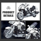 Gold Wing Touring  Motorcycle Technical Model Building Blocks MOC Racing car Motorbike Bricks Sets Toys For Kids Gifts 8110