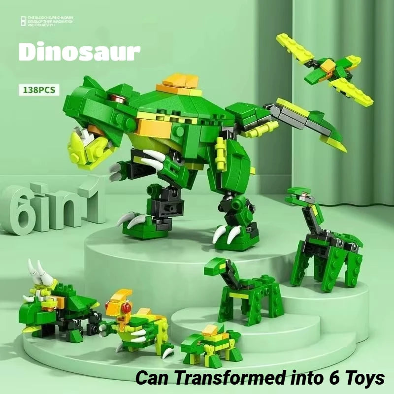 Compatible Lego Military Tank Rocket Robot Dinosaur Armored Vehicle Fighter Jet Puzzle Assembly Toys Boys Kids Toy Gifts