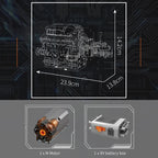 Mould King 102261 Engine Toys The Motorized V12 Engine Building Block Assembly V12 Engine Brick Kids Christmas Gift