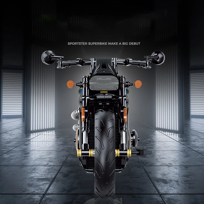 1:8 MOC Building Blocks Motorbike Model City Racing Vehicle Technical Bricks Birthday Gifts Toys for Kids Boys Children  600+pcs - CADA BRICKS®