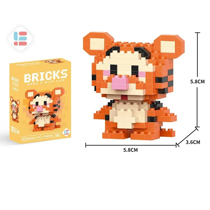 Disney LiLo Stitch Toys Building Blocks Pokeman Pikechu lega Anime Cartoon Character Model Building Blocks Toy for children Gift - CADA BRICKS®