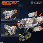 Space Station Building Blocks Manned Rocket Astronaut Spacecraft Model STEM Toys for Kids Boys Girls Christmas Gift