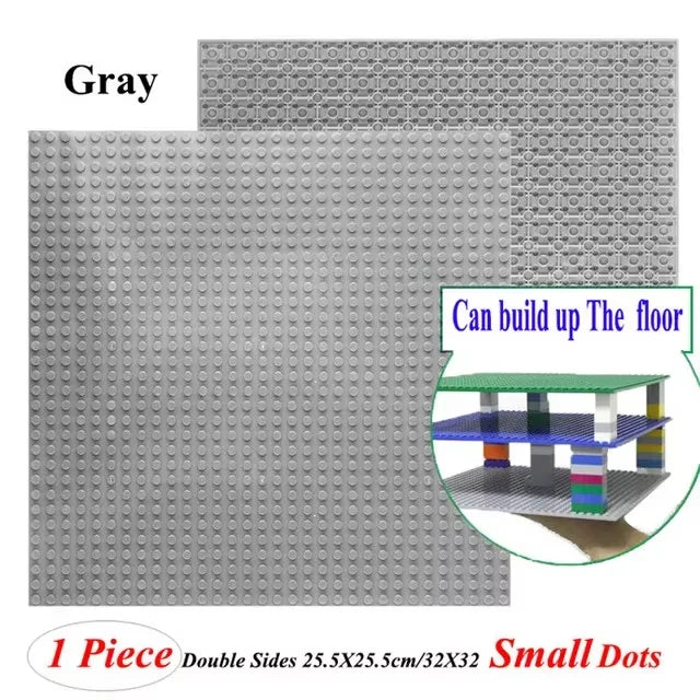 Double Sided Baseplates Bracket City Accessory Pillars MOC Parts For Military Building Blocks Gift Toys for Children