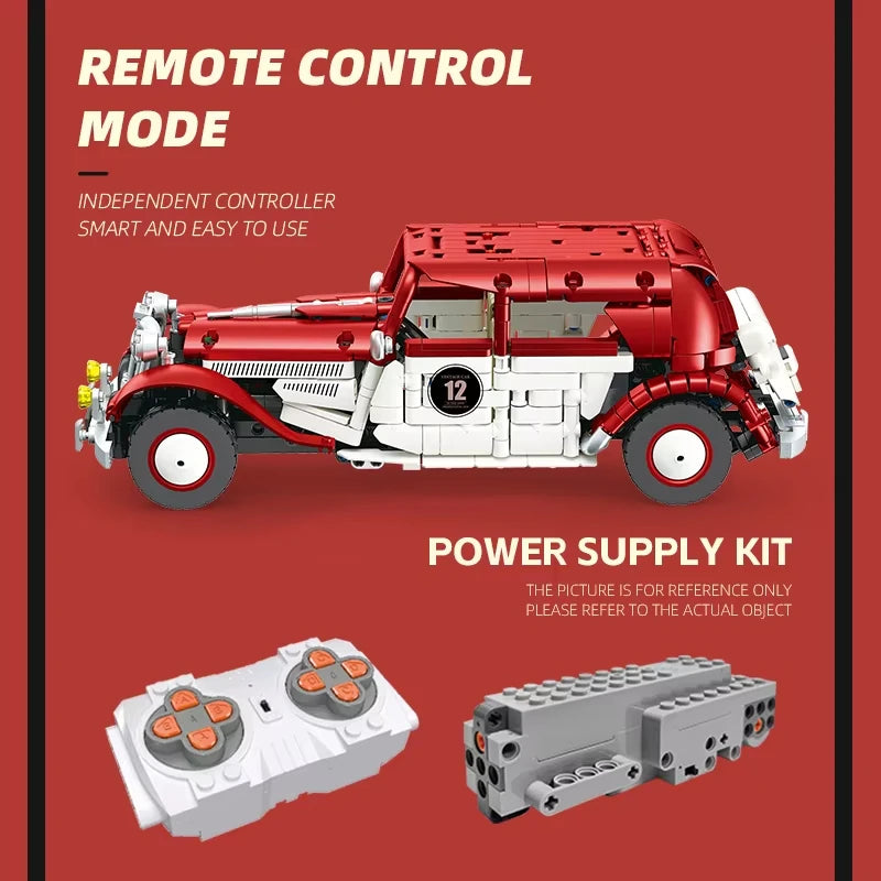 2025 NEW RC/APP Technical Brick Vintage Cars Classics Model Building Block Assembling Toys for Boys Birthday Christmas Gifts Set