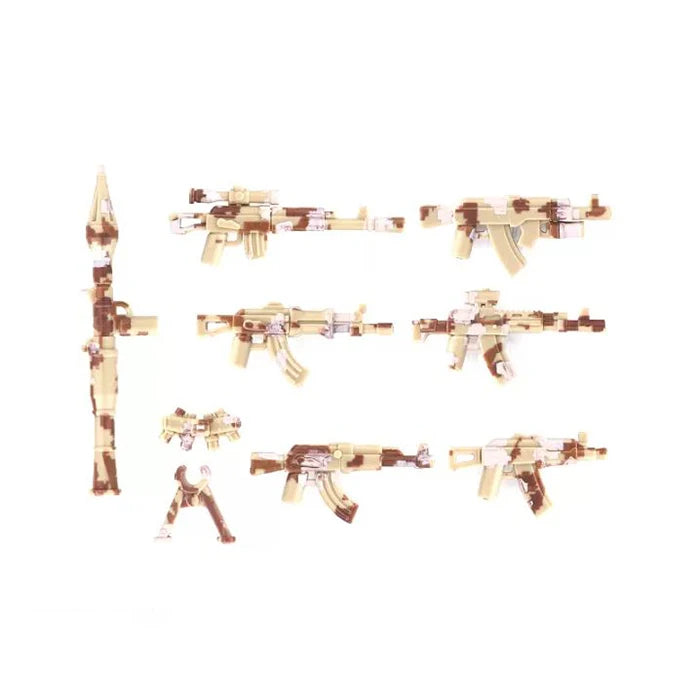 Military Special Forces Police SWAT Gangster Weapons Guns Mortar Jeeps Off-Road Armored Vehicle Model Soldier Building Block Toy