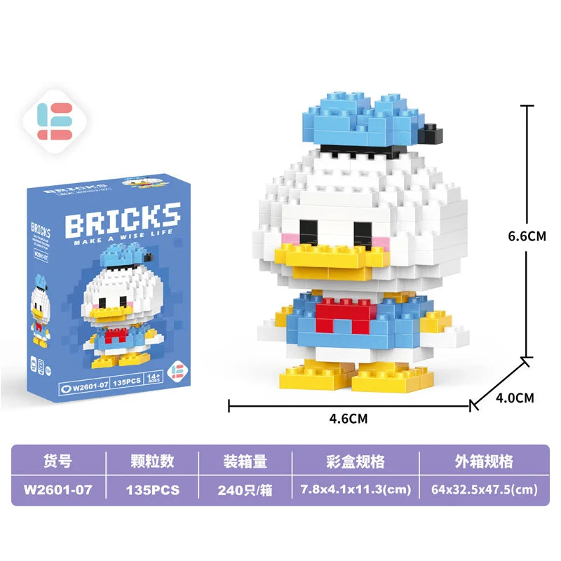 Disney Small Granular Building Model Toy Cartoon Character Stitch, SpongeBob Mini Block Toy Christmas Gift for Children - CADA BRICKS®