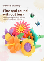 Byggeklosser Blomsterbukett Jenter Gjør-det-selv Hagekonstruktør Murstein Lekesett Plantevekst Blomster Montering Pedagogisk Stableleke