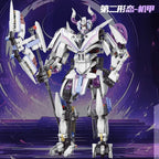 Brick Creative 1:8 Magic Cycling Purple Niu Moka 2 Deformed Motorcycle Locomotive Technology Assembly Building Block Toys