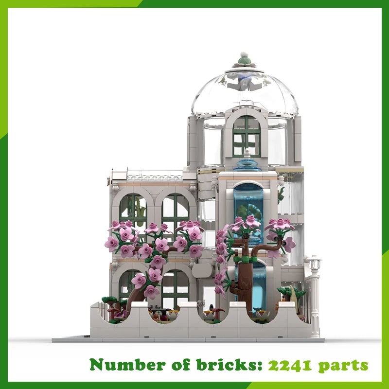 MOC Building Blocks Botanical Garden Urban Architecture Landscape Model DIY Bricks Creative Assembly Toys Xmas Gifts 2241PCS