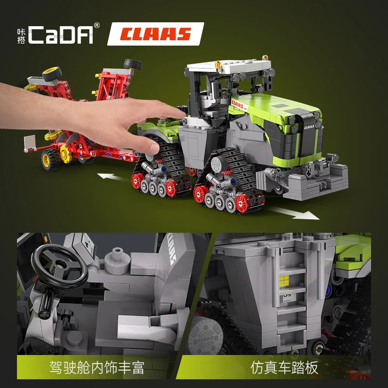 Cada 1336pcs 1:32 Famous CLAAS City Agricultural Vehicle Building Block MOC Bricksley Design Truck Bricks Toys Children Gifts - CADA BRICKS®