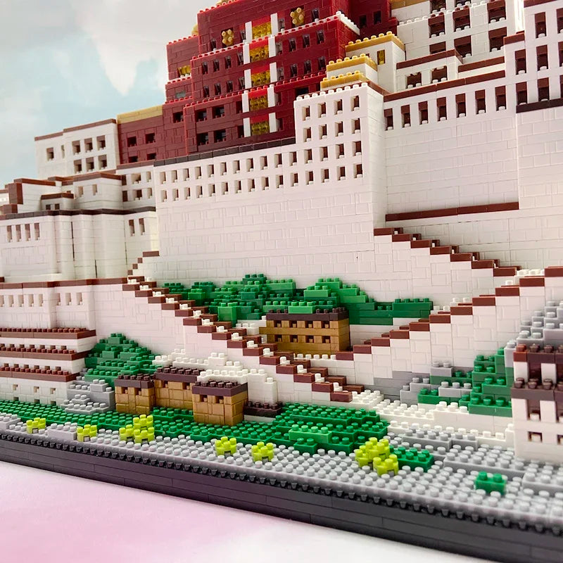 KNEW BUILT Potala Palace 3D Plastic Model Architecture Micro Bricks for Adults Building Blocks Toys Kits Assemble Decorations