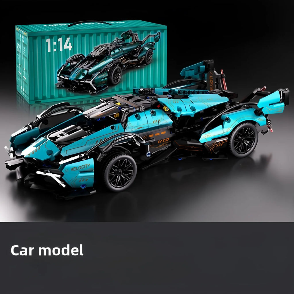 Technical Racing Sport Car Model Building Blocks technic adults 1:14 DIY Supercar Brick Puzzle Toys Kid Adult Gift（1000+granule）