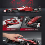 1:24 Alfa Romeo Formuły 1 Samochód wyścigowy F1 Samochód wyścigowy C42 Model samochodu sportowego Klocki Klocki miejskie Samochód wyścigowy Zabawki Prezent dla dziecka