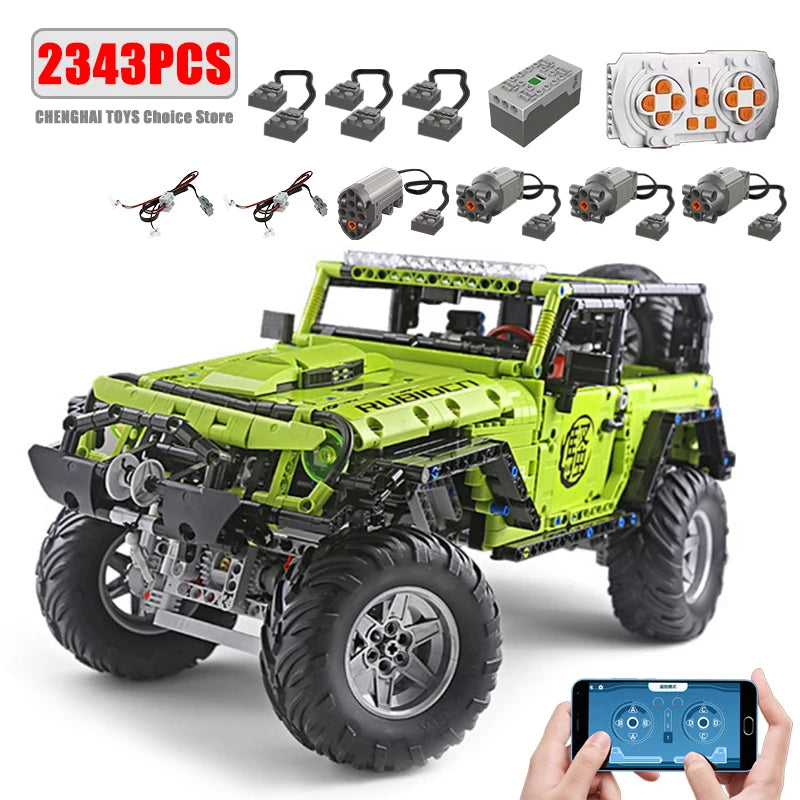Technical Car APP Remote Control Motor Power SUV Series Building Blocks Bricks MOC Off-road Vehicle Model Sets Boy Toys Kid Gift