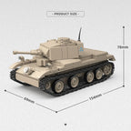 World War II tank Series A13MK.I Cruiser tank MK III Building Blocks SdKfz 101 Panzer I Light Tank Model Toys For Kids Gifts
