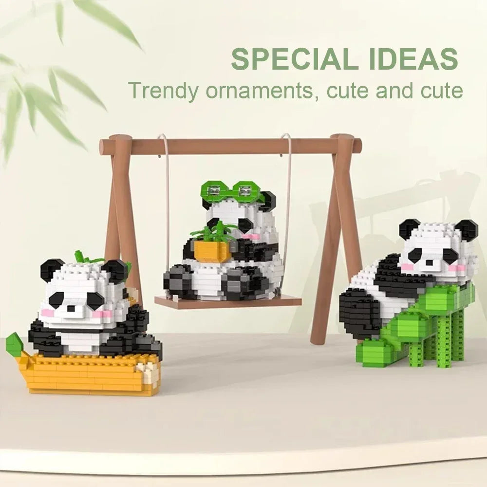 Creative DIY Assemable Animal Cute MINI Chinese Style Animal Panda Building Block Educational Boy Toys For Children Model Bricks - CADA BRICKS®