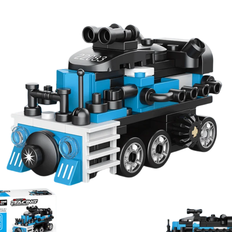 DIY Racing Car Bus Engineering Vehicle Ambulance Pull Back Model Building Blocks Brick Toys Children Boys Compatible With Lego