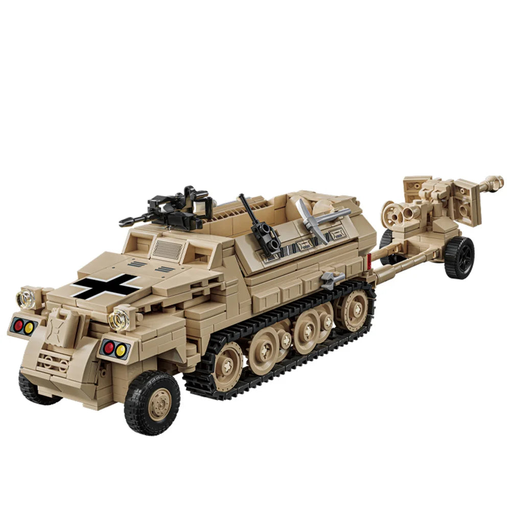 World War 2 WW2 Army Military Soldiers SWAT Leopard 2A7 Main Battle Tank Assemble Building Blocks Bricks Children's Toys Gift - CADA BRICKS®