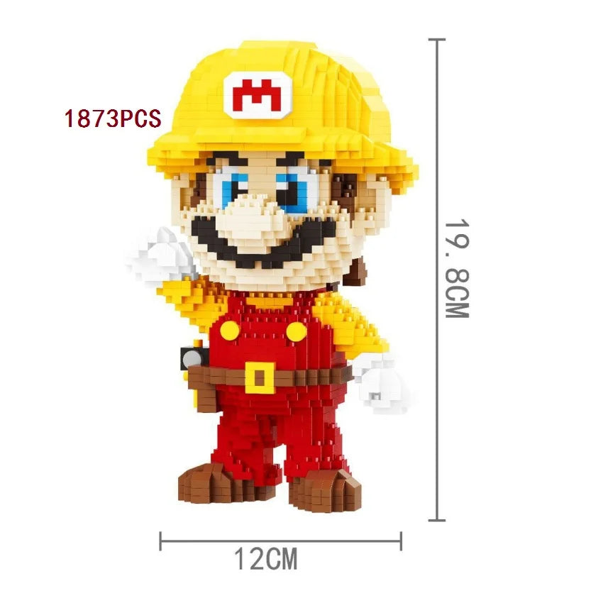 New Anime Mini Blocks Cute Cartoon Peach Luigi Building Bricks Toys for Children Present Bowser Valentine Girls Boy Juguetes - CADA BRICKS®