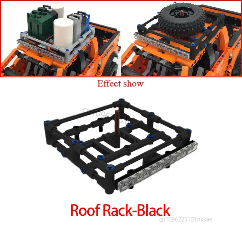 MOC 42126 F-150 Raptor Car Trailer Technical Hitch Crane Platform Hardtop Bumper Roofrack Building Blocks DIY Bricks Toy Gifts - CADA BRICKS®